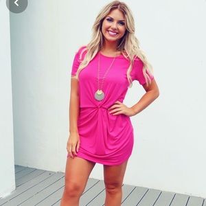 Hot pink dress